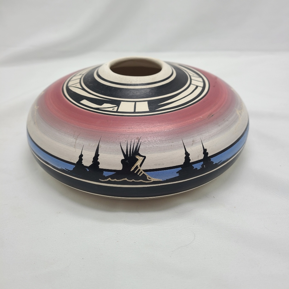 Native American Vase By Navajo Artist Julie B.